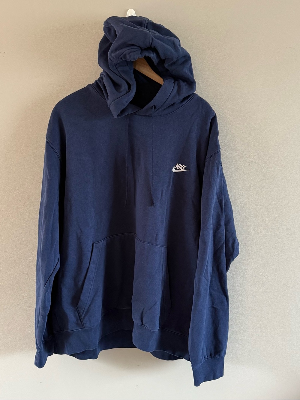 Nike Vintage Style Navy Blue Oversized Hoodie Sweatshirt XXL 2XL